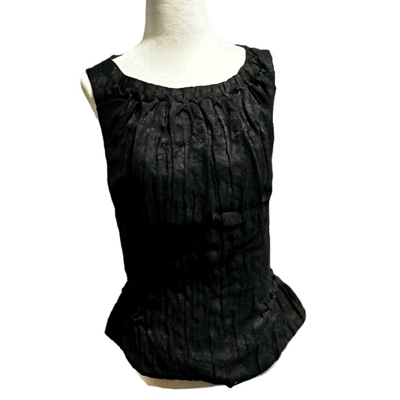 NWT Leon Max | Black Metallic Sleeveless Top - M - Picture 5 of 10